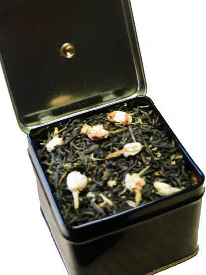 Small Hinged Tea Tin (hold 2 oz. tea)