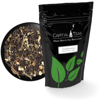 chesapeake sunrise loose leaf tea and the sealed bag it comes in