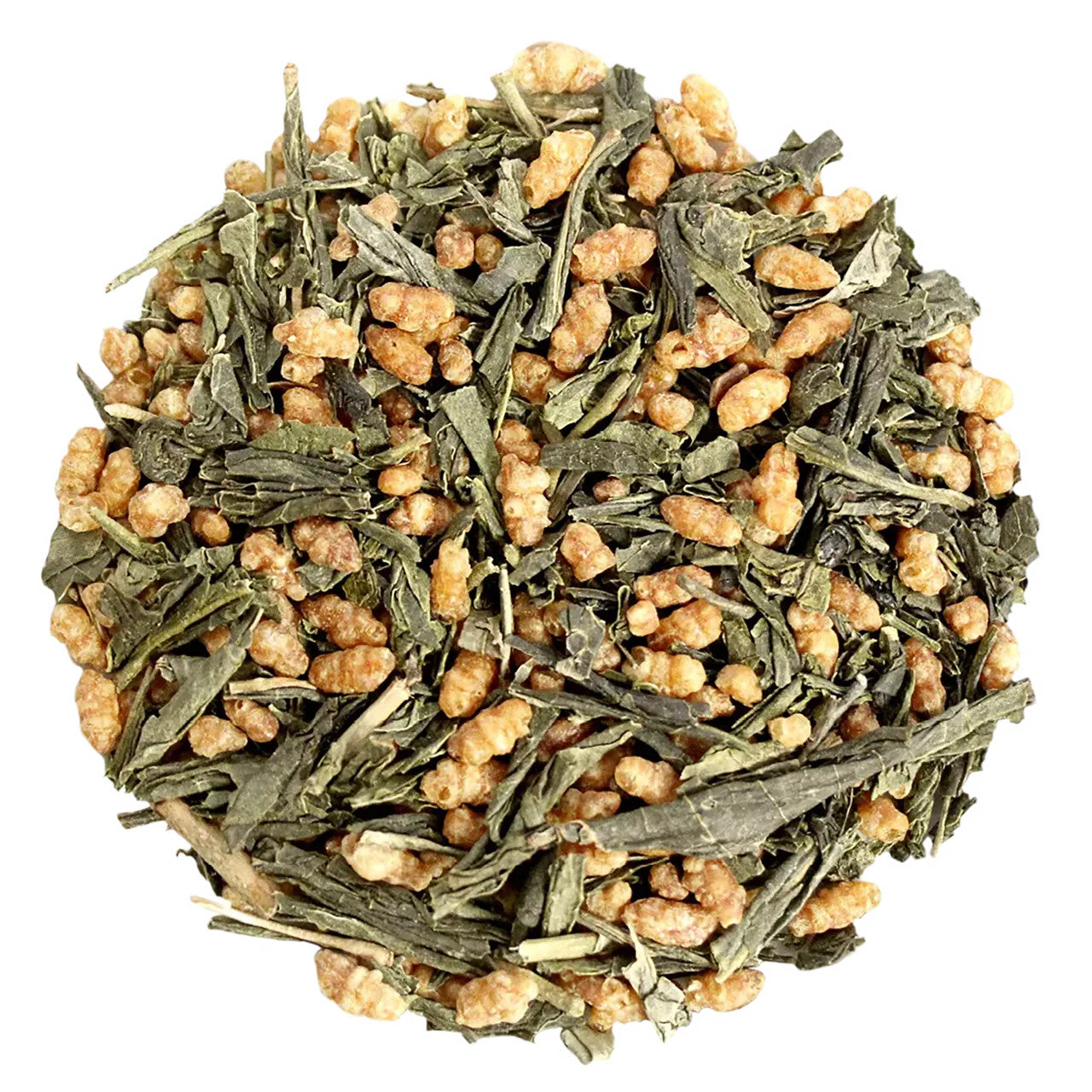 loose leaf genmaicha green tea with toasted rice
